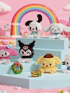 Sanrio Hello Kitty Magic Blocks Set Mini Building Blocks Challenging Game Gift